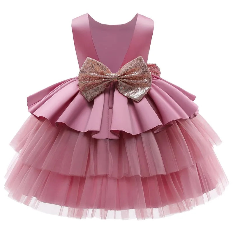 Baby Princess Dress Newborn Girls Birthday Party 1st Christening Gown Toddler Kid Children 2 3 4 5 Year Green Chrsitmas Dress