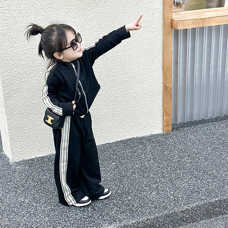 Girl's Clothes Sets Baby Autumn Suit Children's Striped Top Trousers 2Pcs Spring Sports Outfit Kids Casual Clothes 2-8 Years