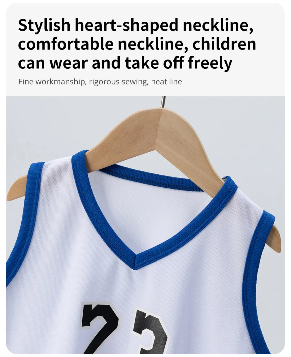 2/4 Pieces Of Summer Children's Quick-drying Sports Suit Boys Running Vest girls Casual Joker Shorts Breathable Short Sleeves
