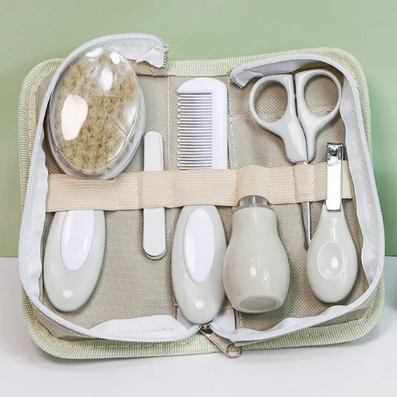 Baby Care Kit six-piece baby nasal inhaler Nail clipper brush file Comb scissors set daily cleaning and care accessories for Baby