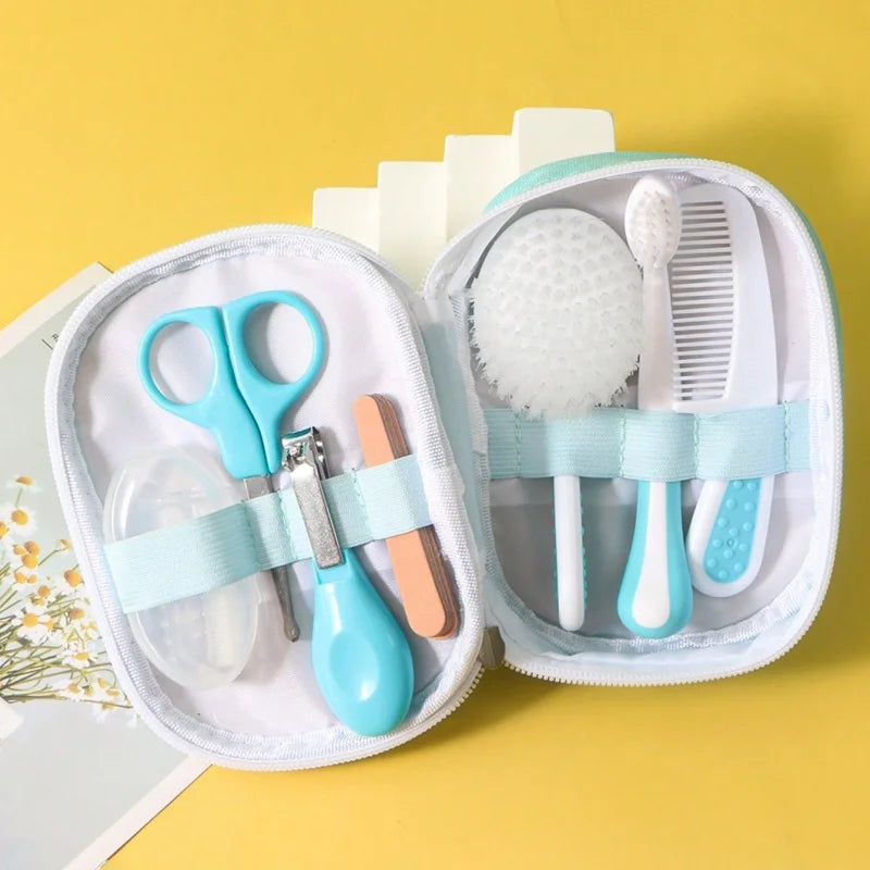 Baby Care Kit six-piece baby nasal inhaler Nail clipper brush file Comb scissors set daily cleaning and care accessories for Baby