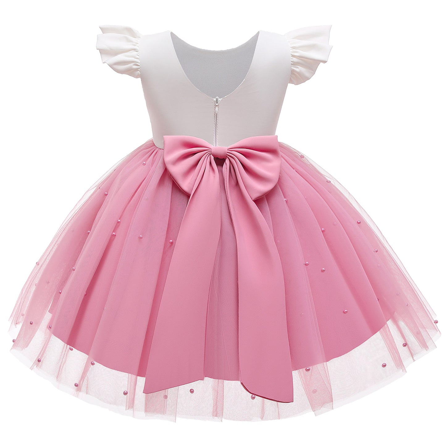 Green Christmas Dress for Girls Toddler Kids 1st Birthday Party Gown Elegant Princess Beaded Backless Baby Girl Wedding Vestidos