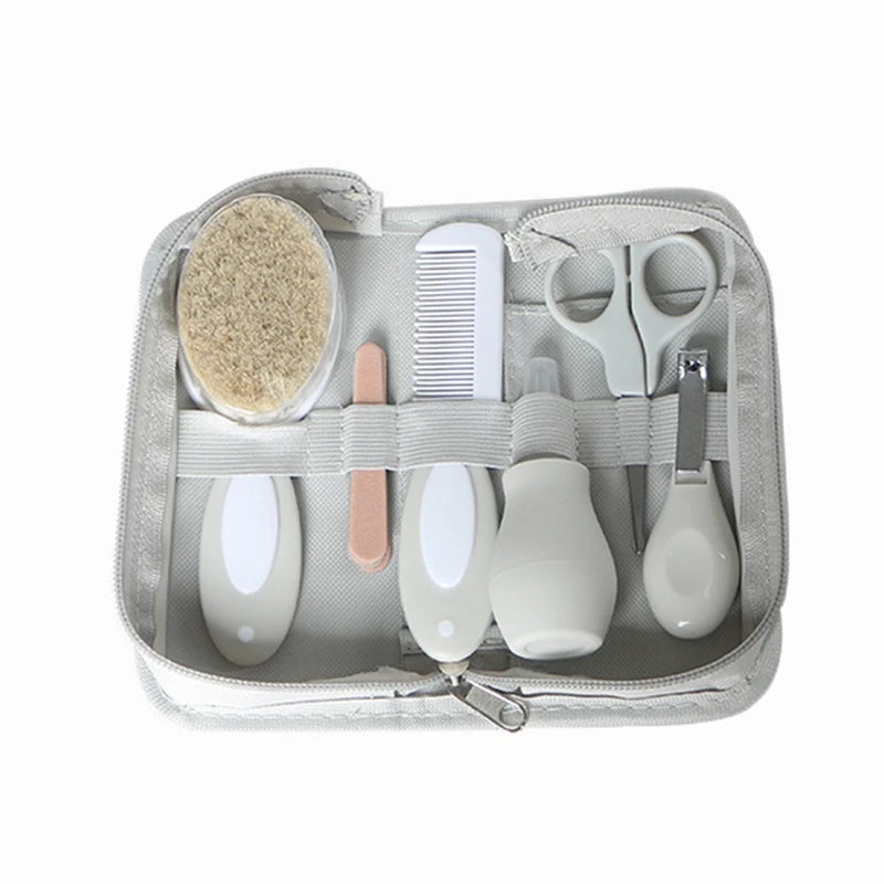 Baby Care Kit six-piece baby nasal inhaler Nail clipper brush file Comb scissors set daily cleaning and care accessories for Baby
