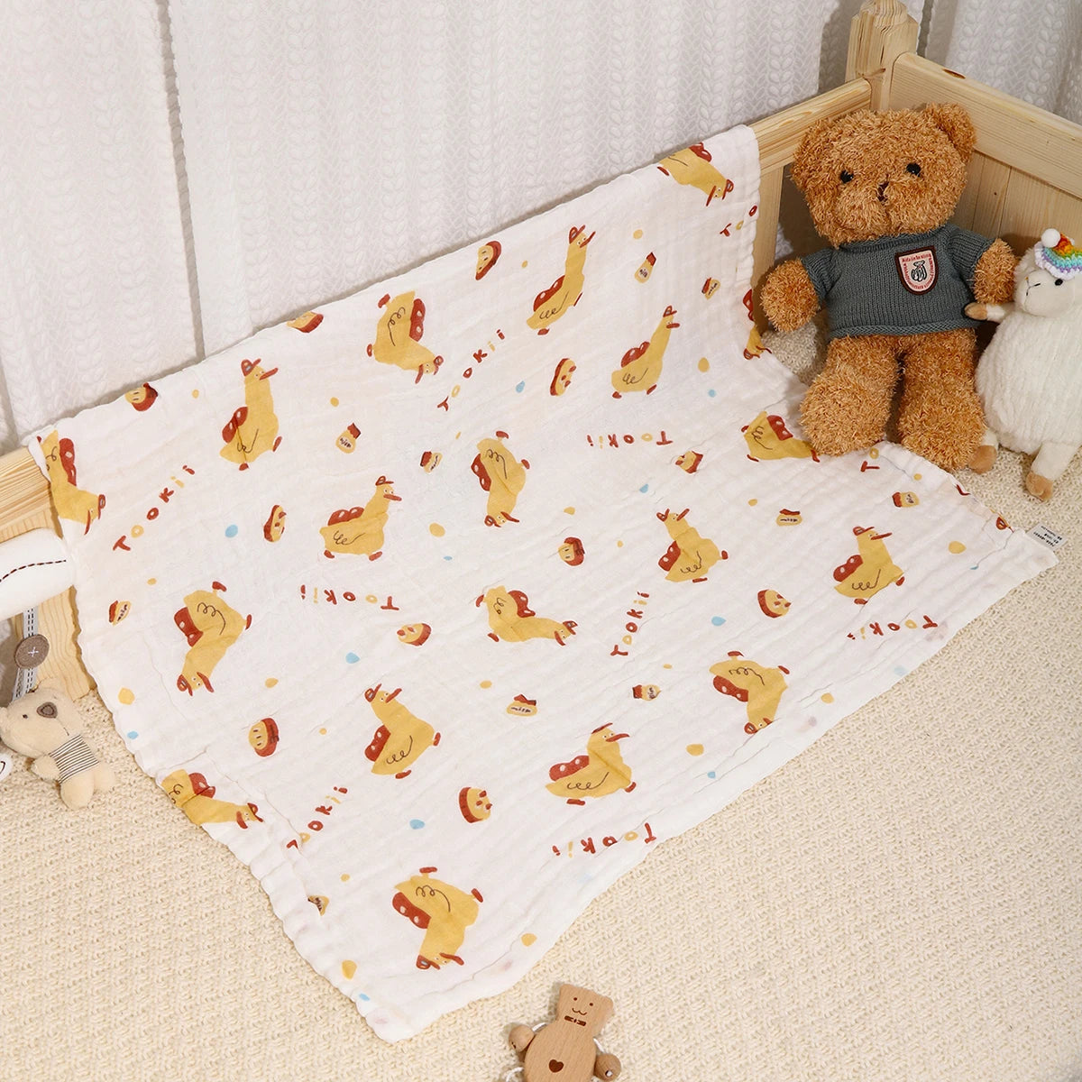 Cotton Baby Bath Towel Boys Girls Towel Blanket For Newborn Baby Bathrobe 4 Layers Gauze Washcloth Infant Swaddle