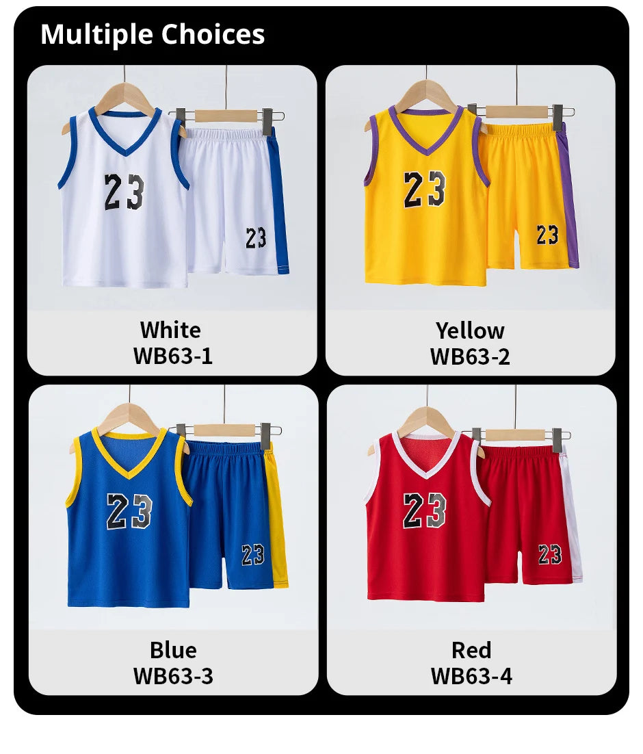 2/4 Pieces Of Summer Children's Quick-drying Sports Suit Boys Running Vest girls Casual Joker Shorts Breathable Short Sleeves