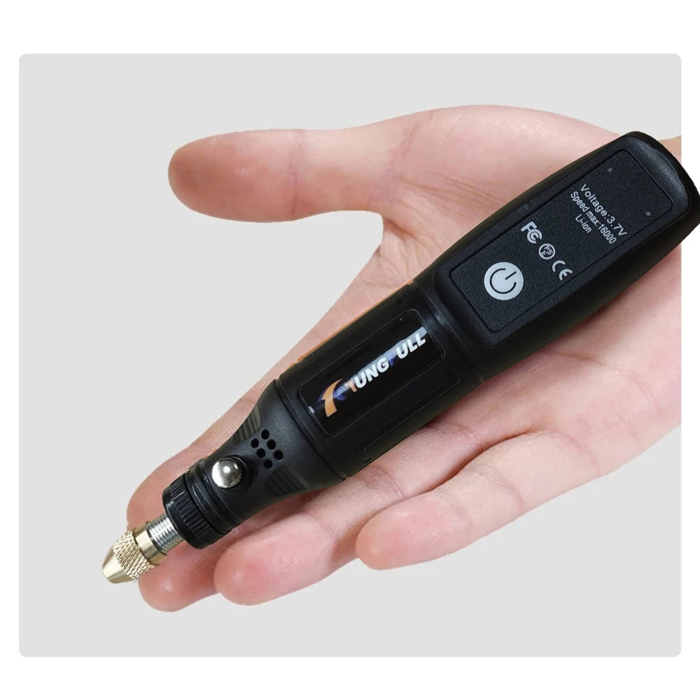 Mini Electric Drill USB Wireless Mini Handheld Drill Rotary Tool Woodworking Engraving Pen Dremel Tools for Jewelry Metal Glass