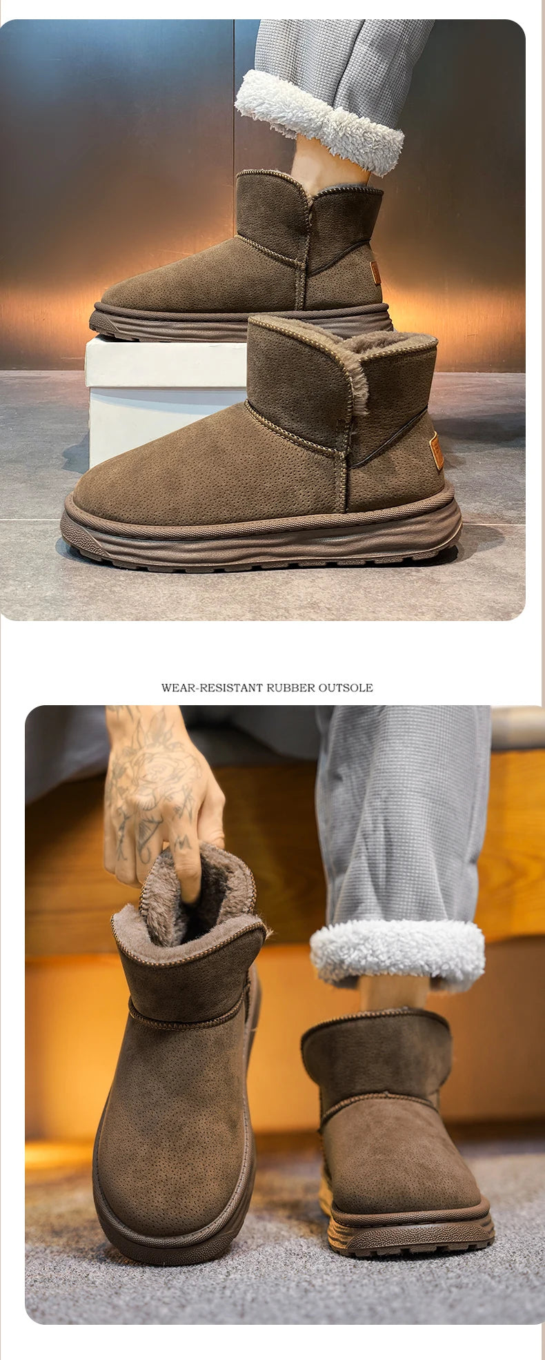 Shoes Fur Warm Casual Outdoor Luxury Loafers Boots Tennis
