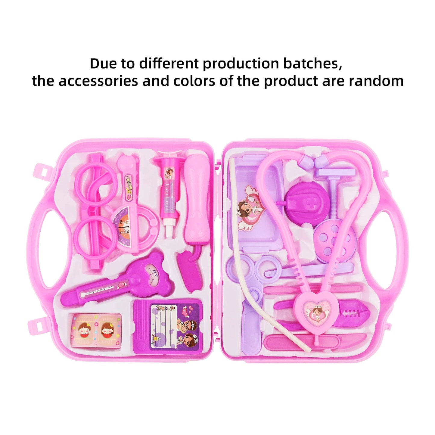 Children's doctor, playhouse toy, portable medicine box set, stethoscope, injection for girls and boys