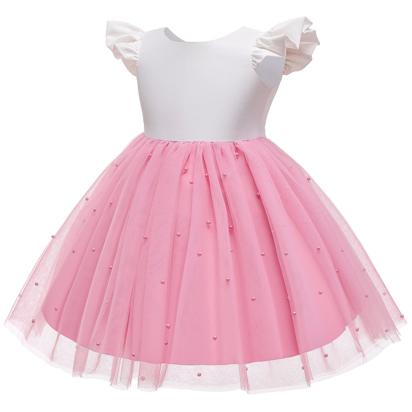 Green Christmas Dress for Girls Toddler Kids 1st Birthday Party Gown Elegant Princess Beaded Backless Baby Girl Wedding Vestidos