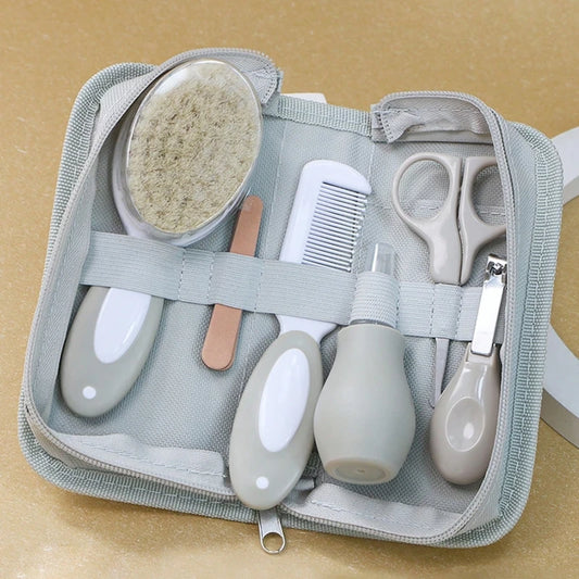 Baby Care Kit six-piece baby nasal inhaler Nail clipper brush file Comb scissors set daily cleaning and care accessories for Baby