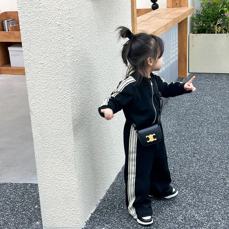 Girl's Clothes Sets Baby Autumn Suit Children's Striped Top Trousers 2Pcs Spring Sports Outfit Kids Casual Clothes 2-8 Years