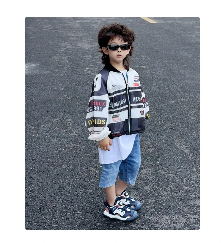 Boys' Sandals 2025 Summer New Children's Sports Beach Shoes Lightweight Anti slip Baotou Cool Dragging Girls' Sandals Trendy