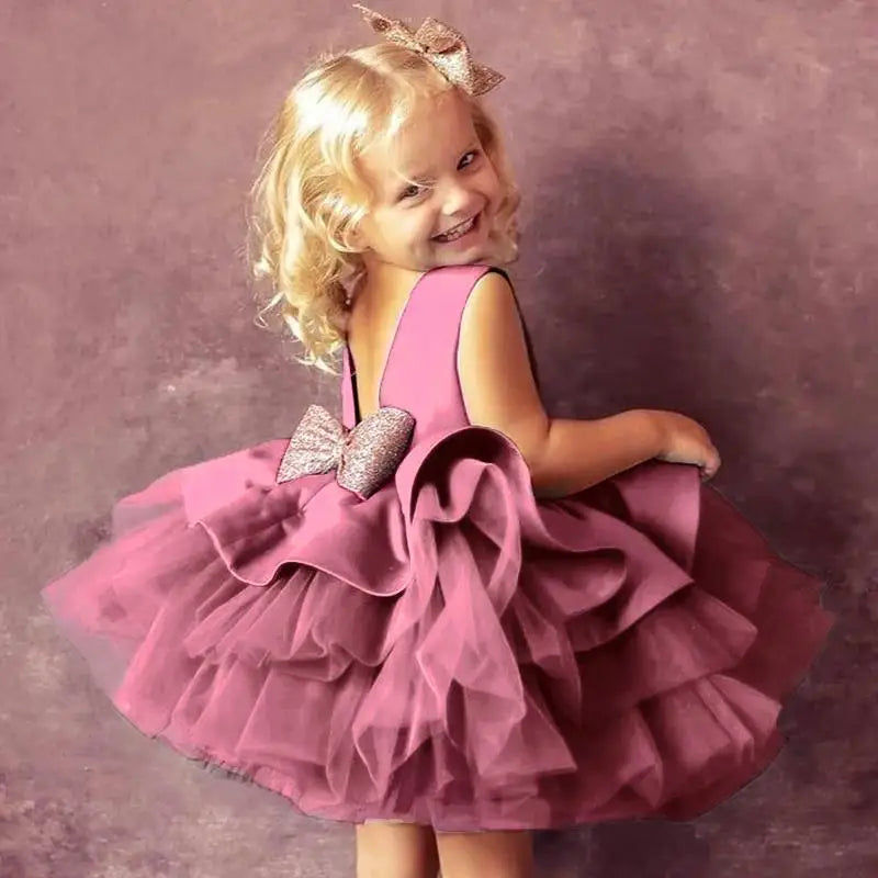 Baby Princess Dress Newborn Girls Birthday Party 1st Christening Gown Toddler Kid Children 2 3 4 5 Year Green Chrsitmas Dress