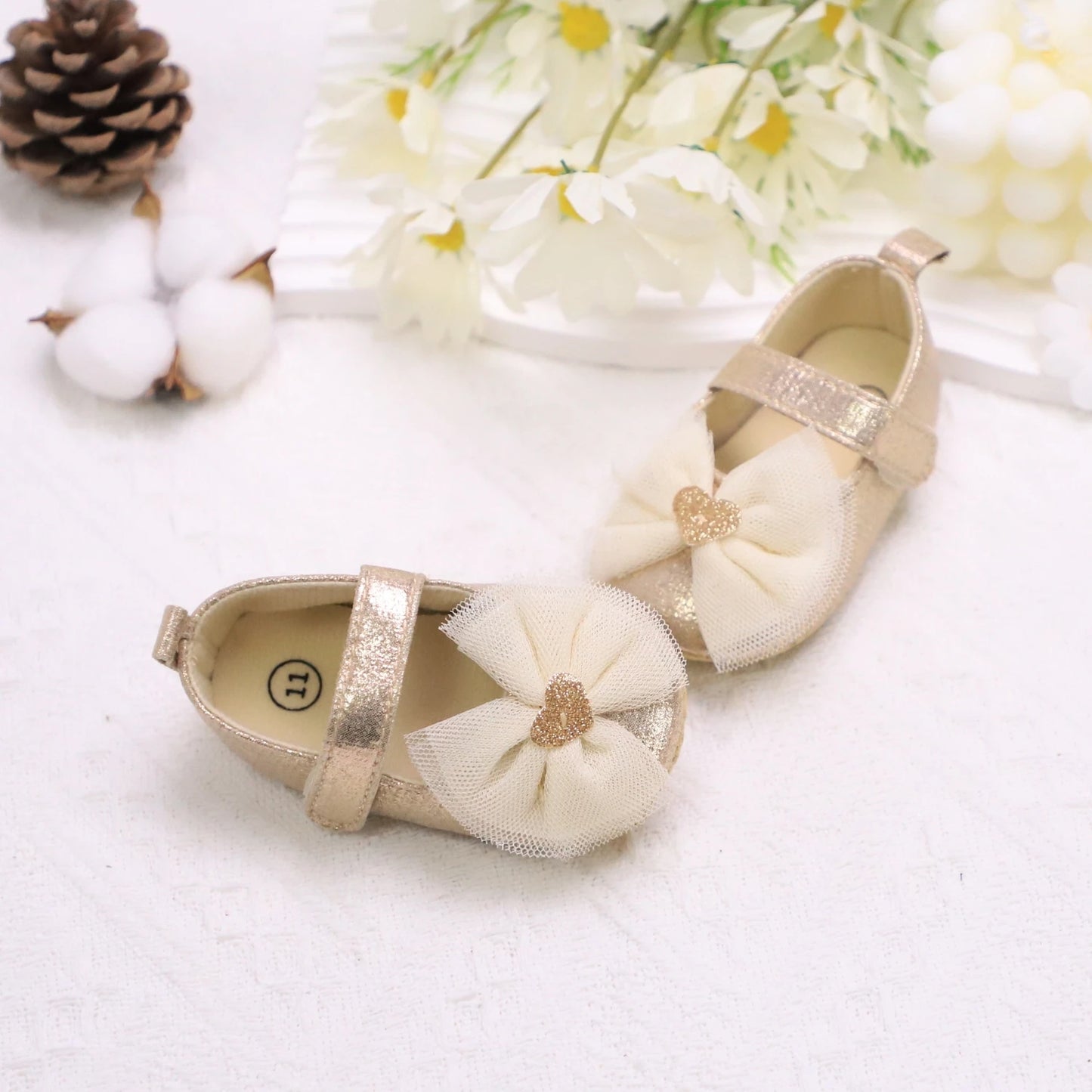 Baby Step Shoes Baby's First Pair of Toddler Shoes Baby Shoes Breathable Non-slip Girls Fashion Shoes Princess Lace Style