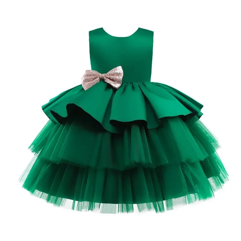 Baby Party Red Dresses for Girls Cute Newborn Infant 1st Birthday Baptism Vestidos Toddler Kids Wedding Backless Princess Dress