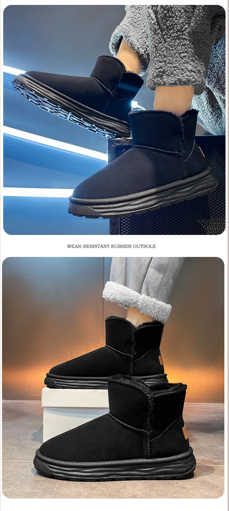 Shoes Fur Warm Casual Outdoor Luxury Loafers Boots Tennis