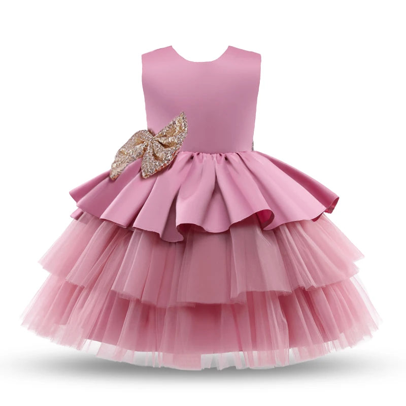 Baby Princess Dress Newborn Girls Birthday Party 1st Christening Gown Toddler Kid Children 2 3 4 5 Year Green Chrsitmas Dress