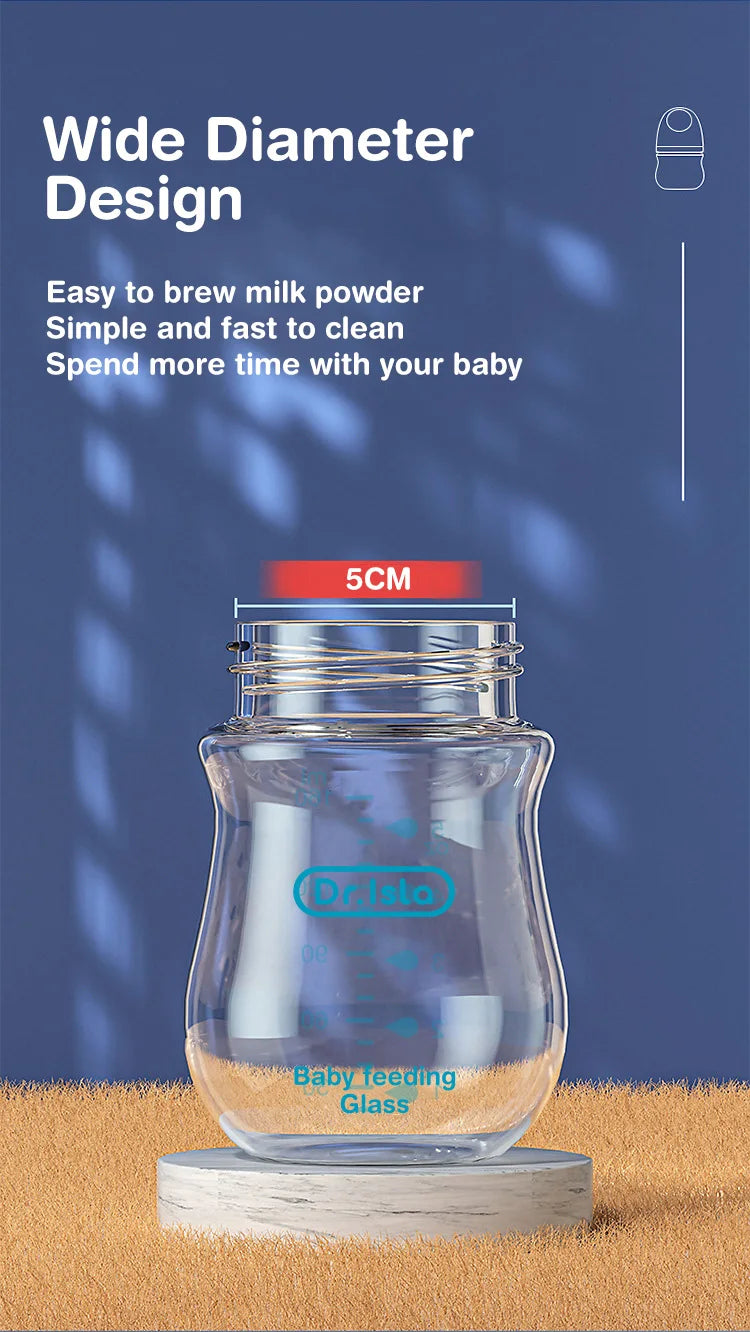 MAMIJOY Anti-Choke Baby Bottle Newborn Glass Bottles 90/160ML Anti-flatulence Milk Feeding Bottles Infant BPA Free 0-3 Month