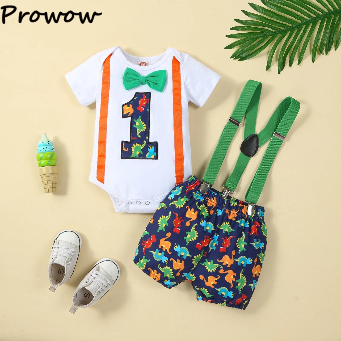 Baby Boys  Outfits Sets Balloon Lette  Bodysuit and Y-back Suspender Shorts  Baby Clothes