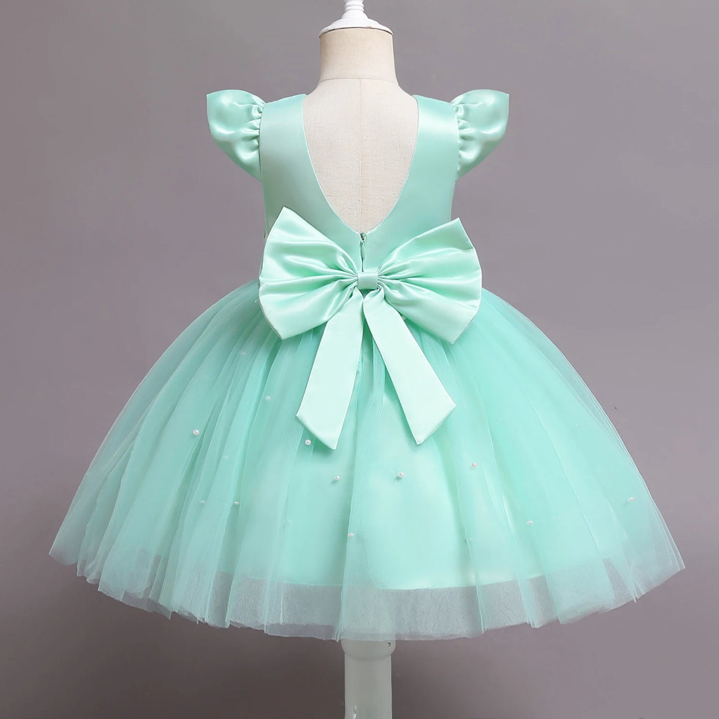 Toddler Baby Girls Lace Dresses Embroidery Elegant Christmas Princess Dresses for 1-5 Yrs Newborn Infant Outfits Green Christmas