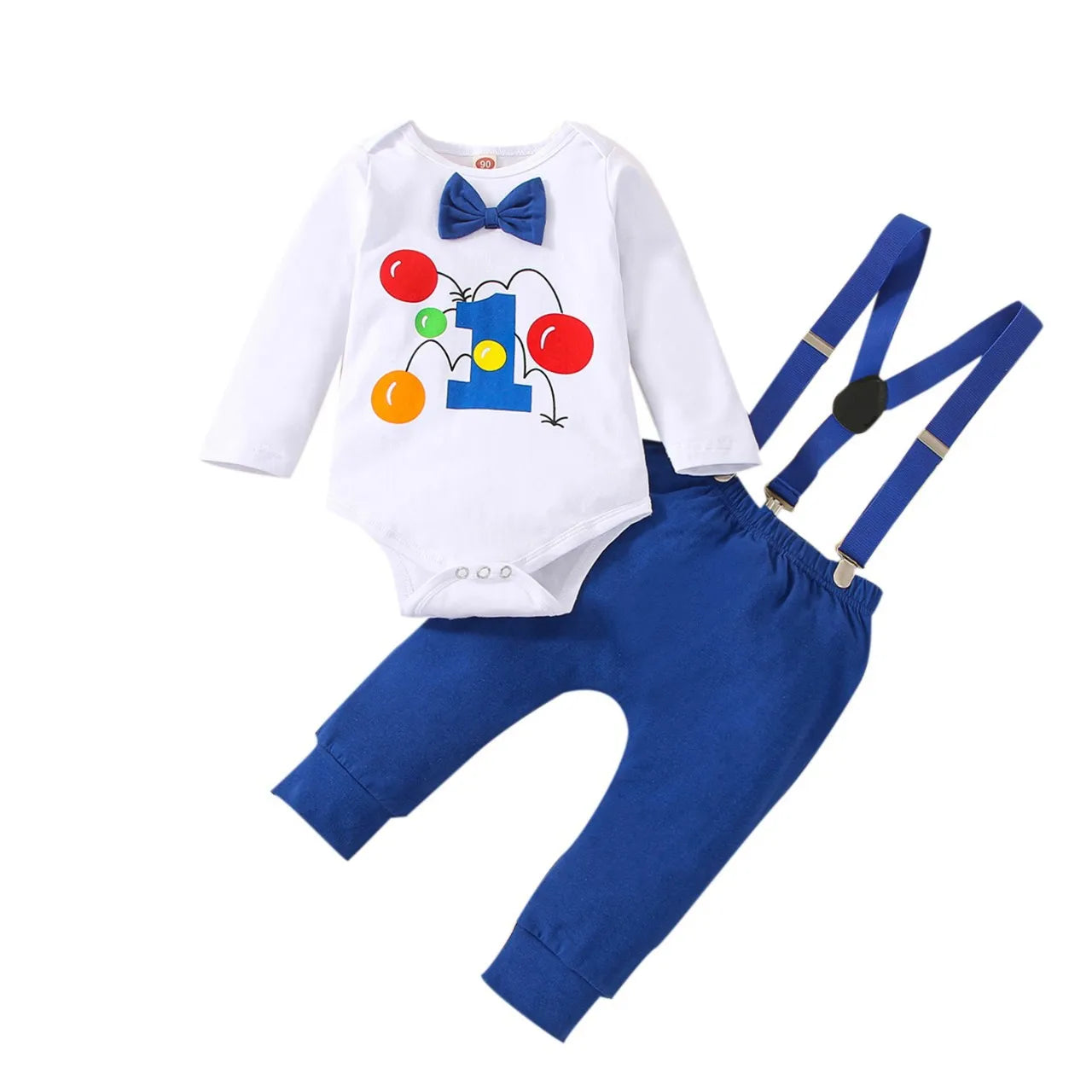 Baby Boys  Outfits Sets Balloon Lette  Bodysuit and Y-back Suspender Shorts  Baby Clothes