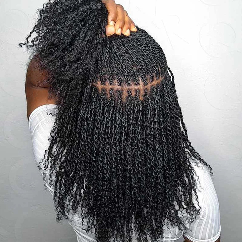 QVR Malaysia Remy Afro kinky Curly Bulk Human Hair For Braiding Dreadlock Extension Loc Repair Twist 50g/pc Natural Braids Hair