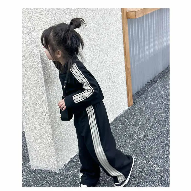 Girl's Clothes Sets Baby Autumn Suit Children's Striped Top Trousers 2Pcs Spring Sports Outfit Kids Casual Clothes 2-8 Years
