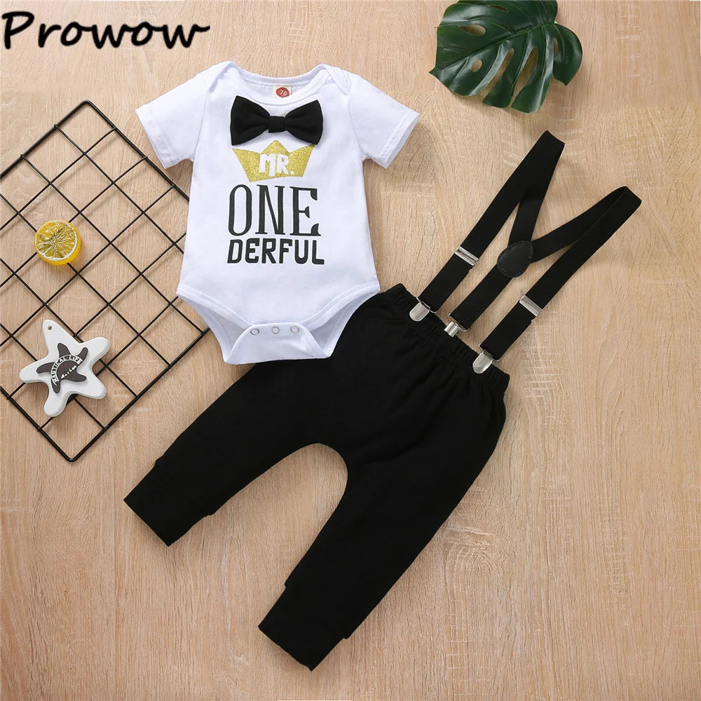 Baby Boys  Outfits Sets Balloon Lette  Bodysuit and Y-back Suspender Shorts  Baby Clothes